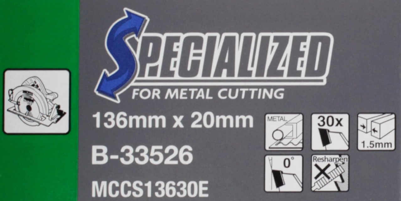 Makita B-33526 136mm 30T Specialized Blade for Cordless Saws