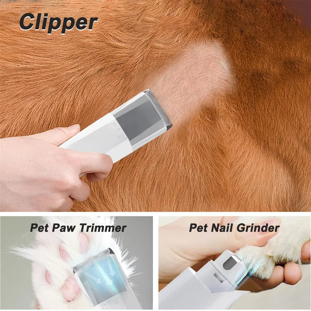 7-in-1 Pet Grooming Vacuum Kit – Multifunctional Hair Trimmer & Cleaner for Dogs & Cats