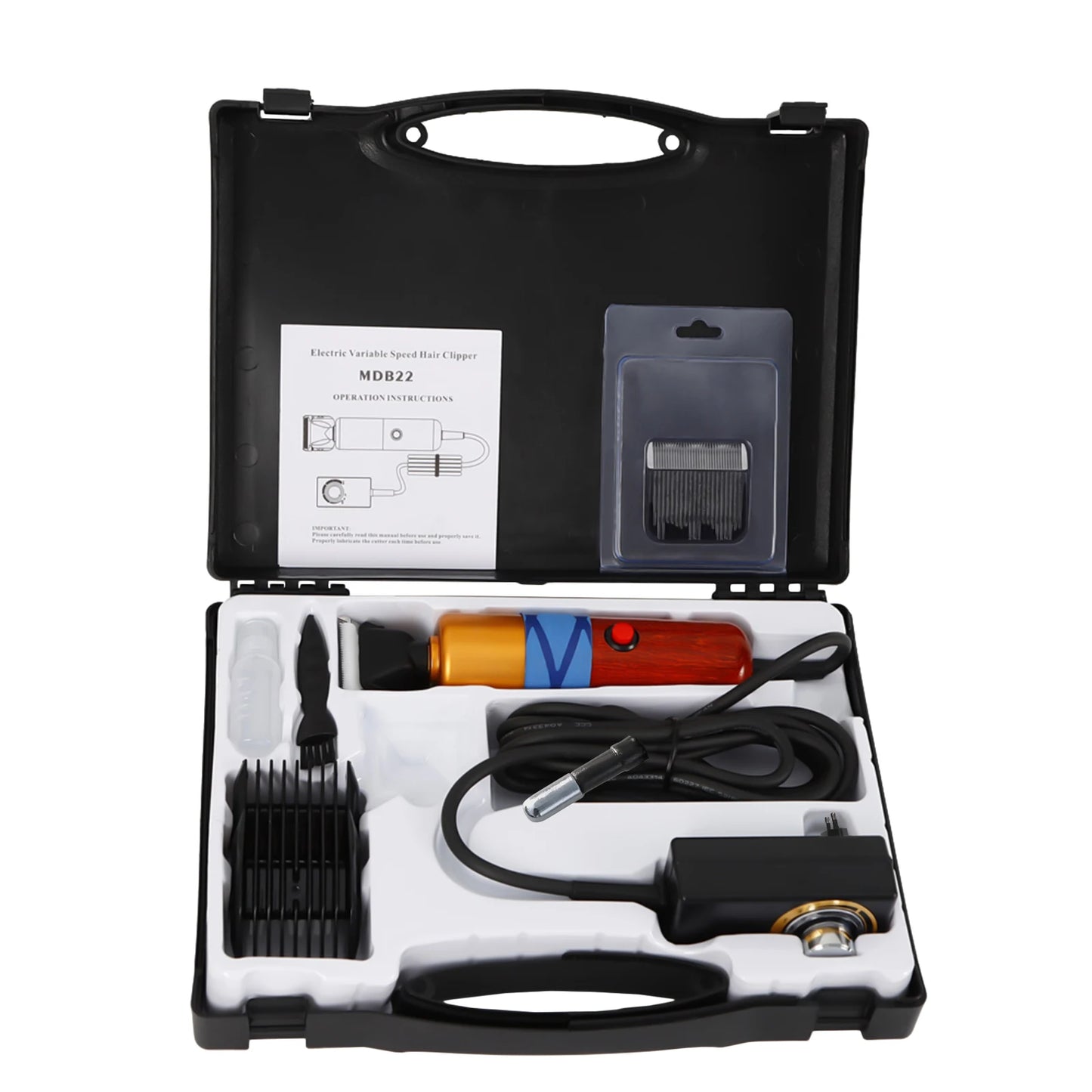 Professional Pet Hair Clipper – Low Noise, Variable Speed, Electric Grooming Tool for Dogs, Cats & Sheep