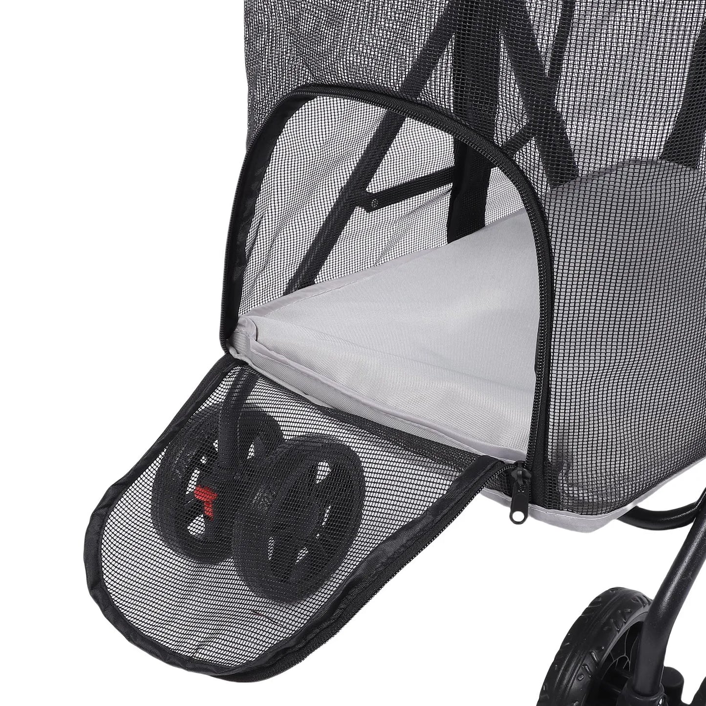 Foldable Pet Stroller – One-Click Folding Dog & Cat Wagon with Sunshade and Cup Holder