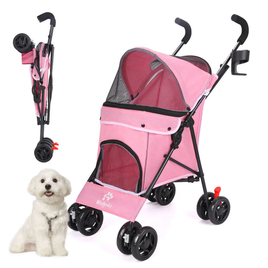 Lightweight Foldable Pet Stroller – Breathable Travel Stroller for Small & Medium Dogs and Cats