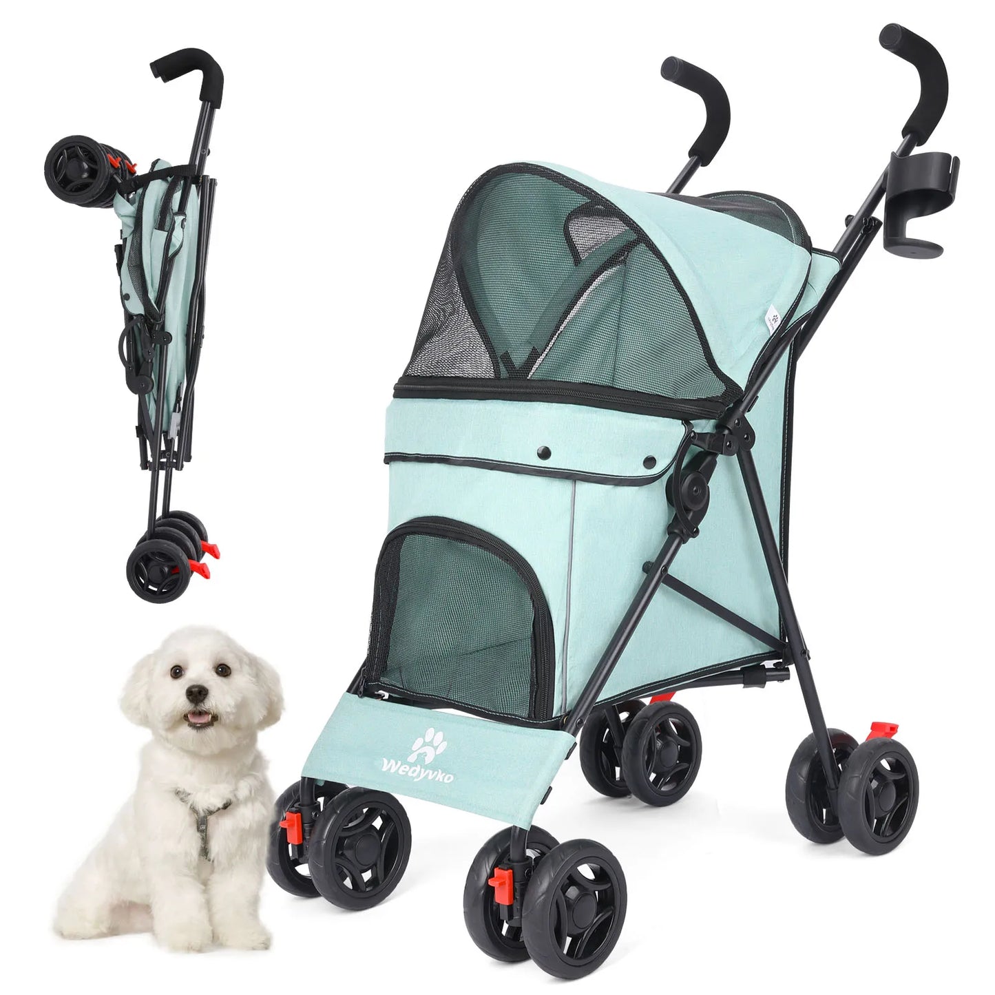 Lightweight Foldable Pet Stroller – Breathable Travel Stroller for Small & Medium Dogs and Cats